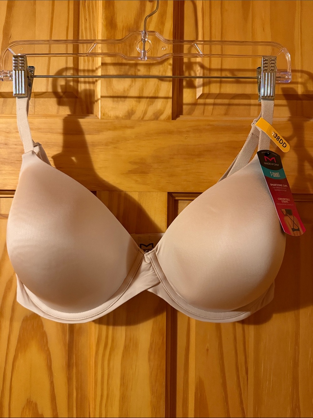 Maidenform Smartzone Cups Nude/Beige T-Shirt Bra Style DM 7543 Size 38DD NWT